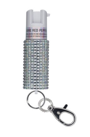 SAB PEPPER SPRAY SILVR JEWELED - Taurus Savings